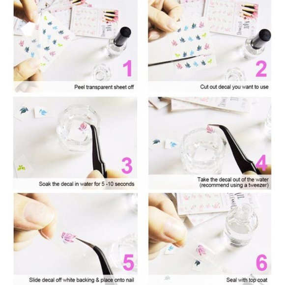 π4/$16π Mermaid Unicorn Crystal Nail Decals - Picture 2 of 2